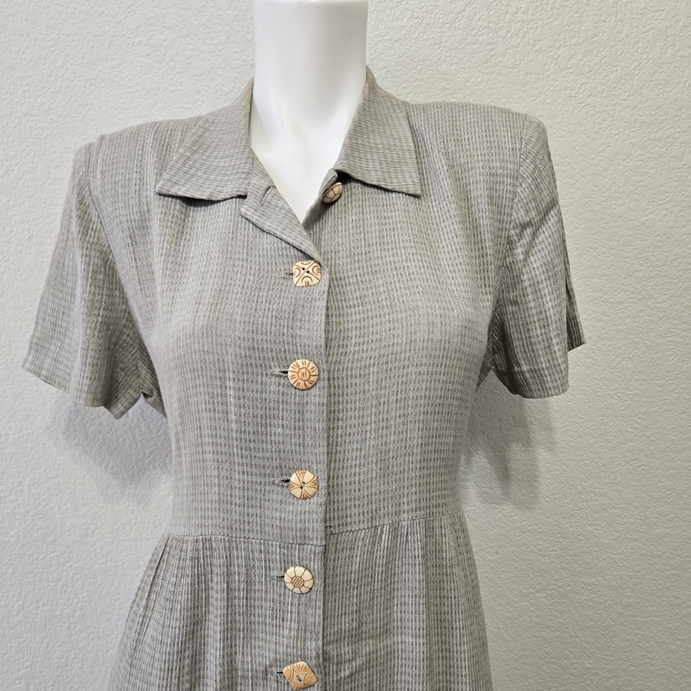 Vintage Jessica Howard Green Midi Dress Size 8